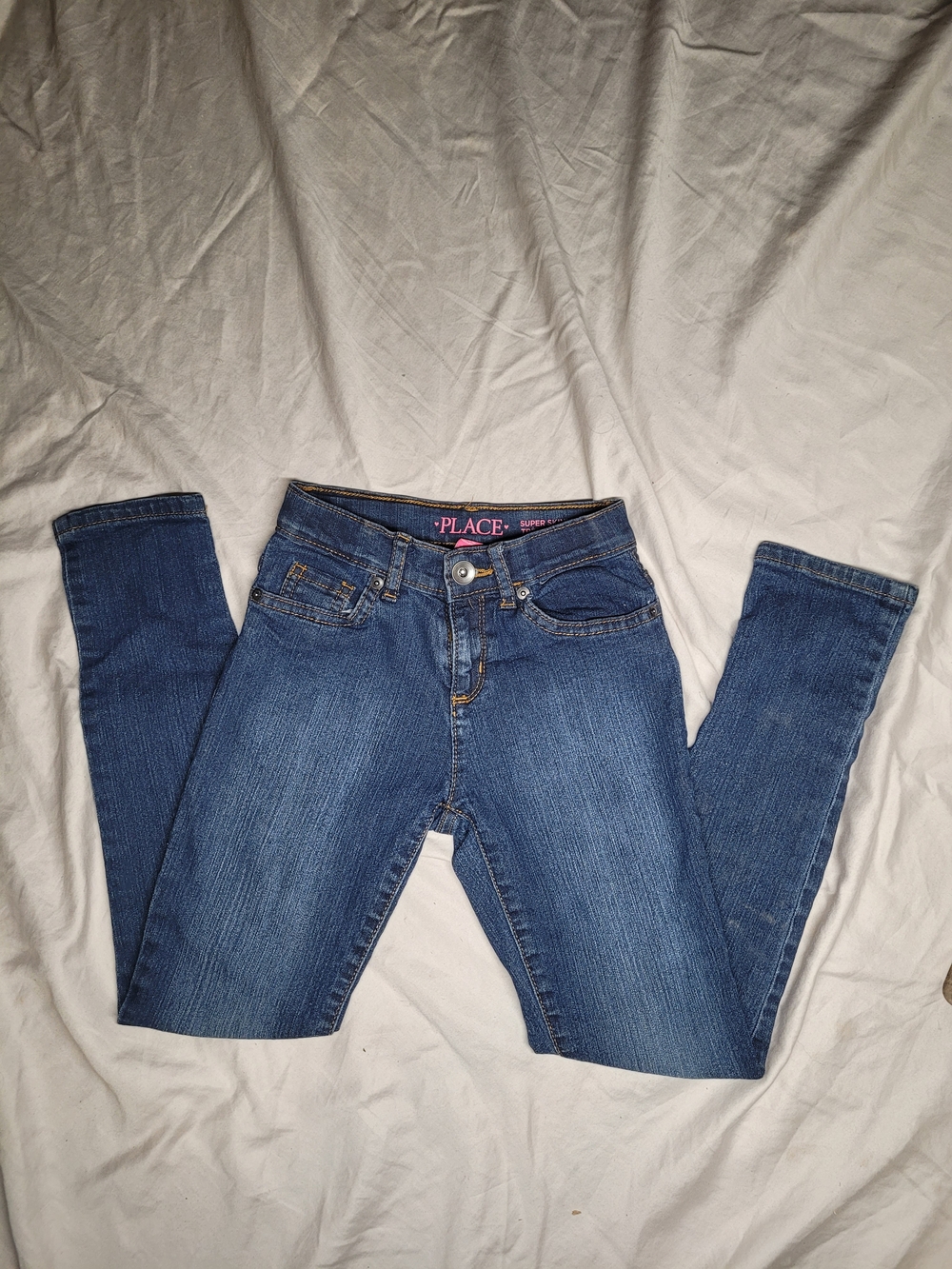 PLACE Super Skinny Tres Etroit Skinny Jeans in Blue Size 8 Like New